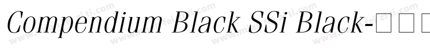 Compendium Black SSi Black字体转换